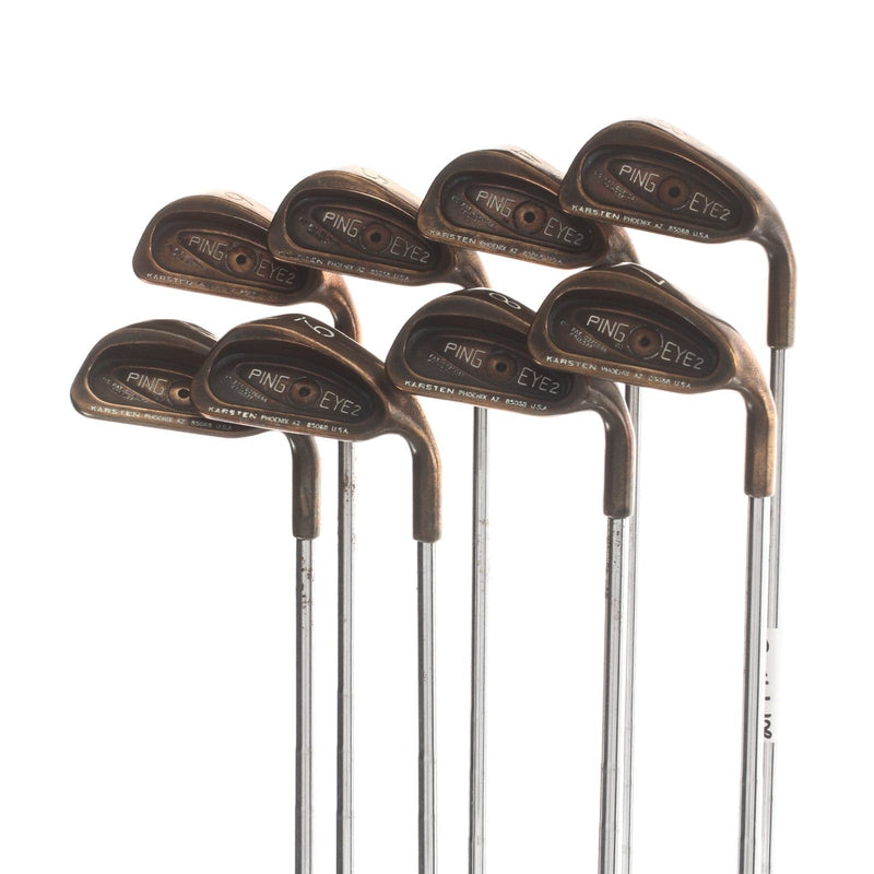 Ping Eye 2 Steel Mens Right Hand Irons 3-PW Black Dot Regular - Ping ZZ Lite