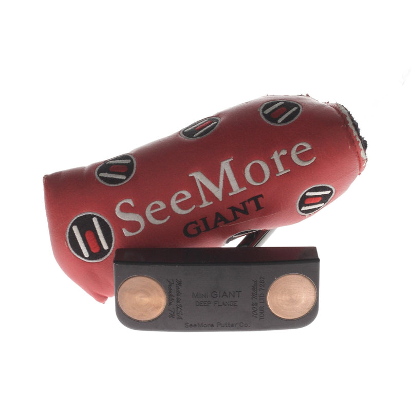 SeeMore Mini Giant Deep Flange Mens Right Hand Putter 35" Mid-Mallet - Super Stroke Lite Slim 3.0