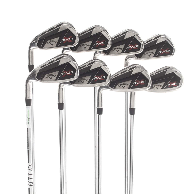 Callaway Razr X Steel Mens Left Hand Irons 4-SW Uniflex - Callaway Razr X