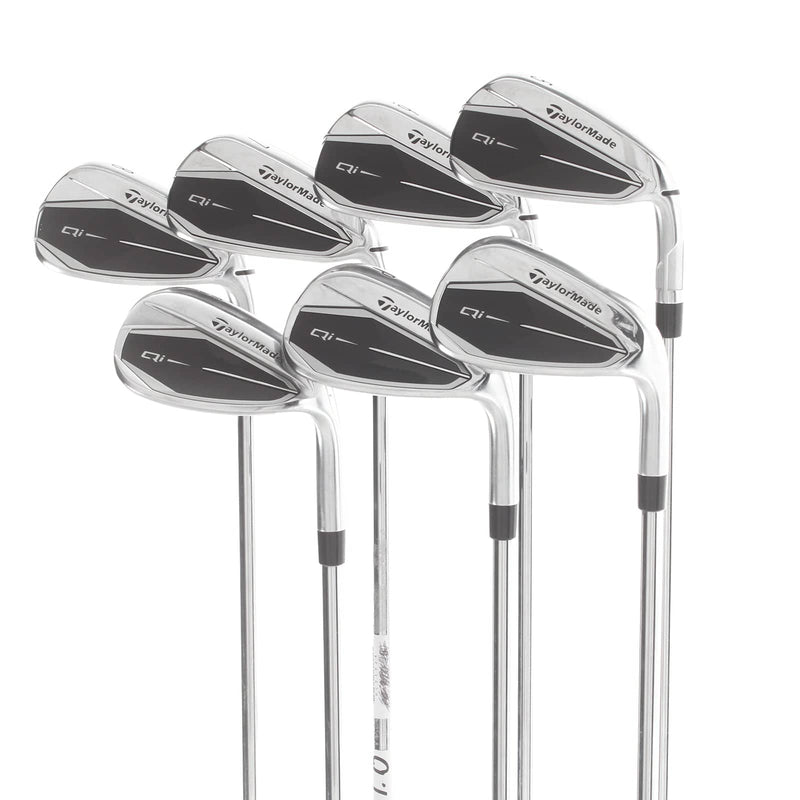 TaylorMade Qi Steel Mens Right Hand Irons 5-SW Regular - KBS Max MT R 85