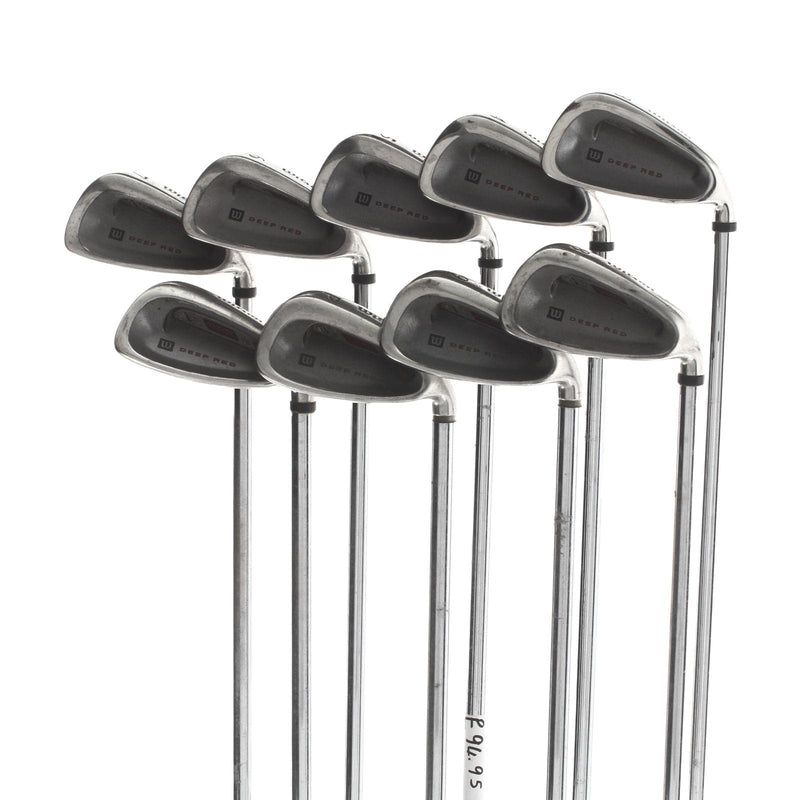 Wilson Deep Red Steel Mens Right Hand Irons 3-SW Regular - True Temper