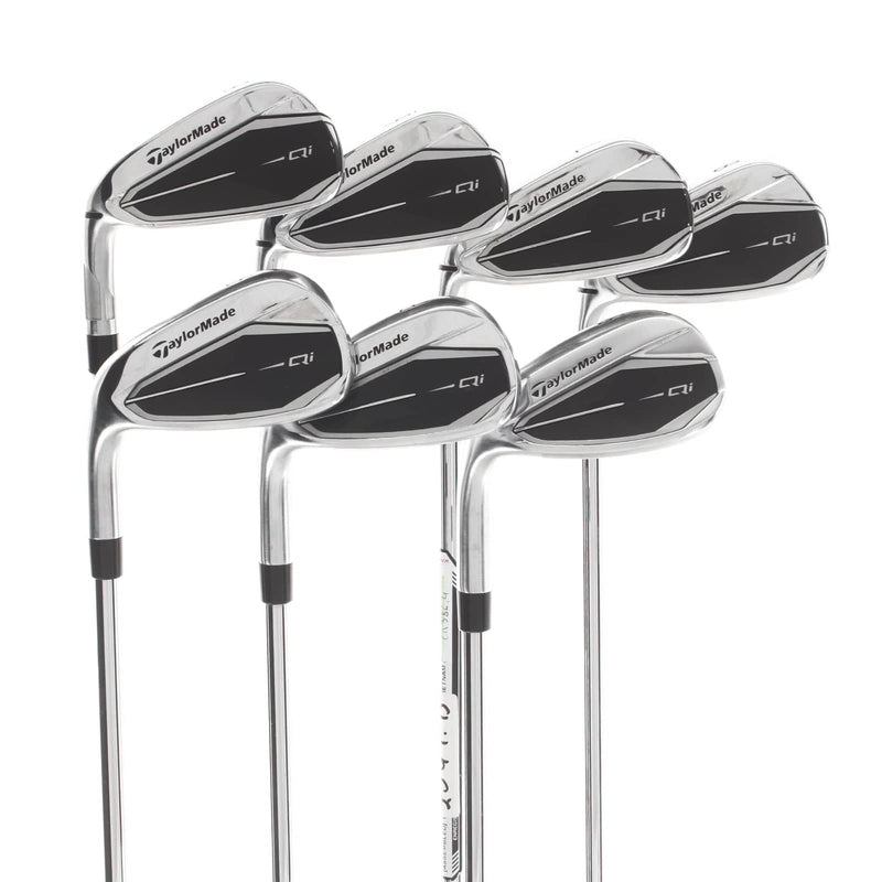 TaylorMade Qi Steel Mens Left Hand Irons 5-SW  Regular - KBS Max MT 85