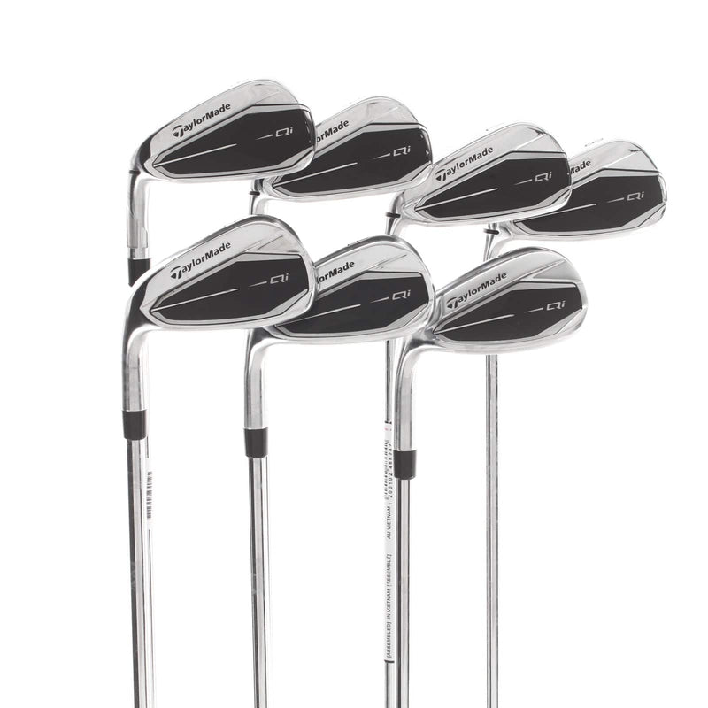 TaylorMade Qi Steel Mens Left Hand Irons 5-SW  Regular - KBS Max 85