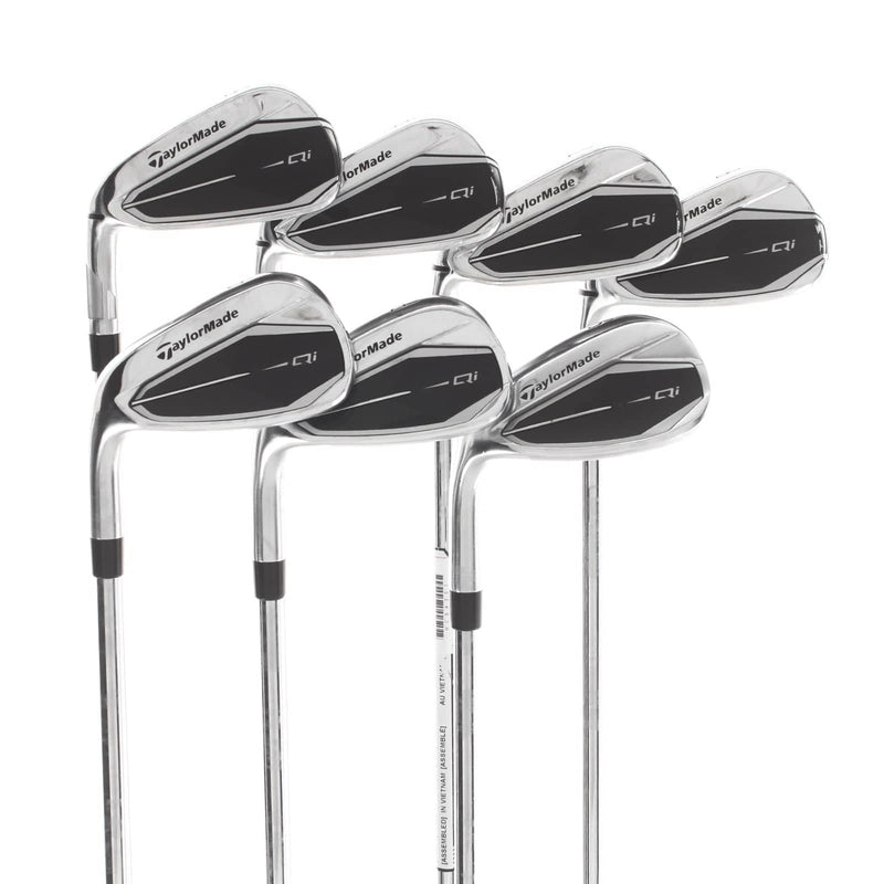 TaylorMade Qi Steel Mens Left Hand Irons 5-SW  Regular - KBS Max 85