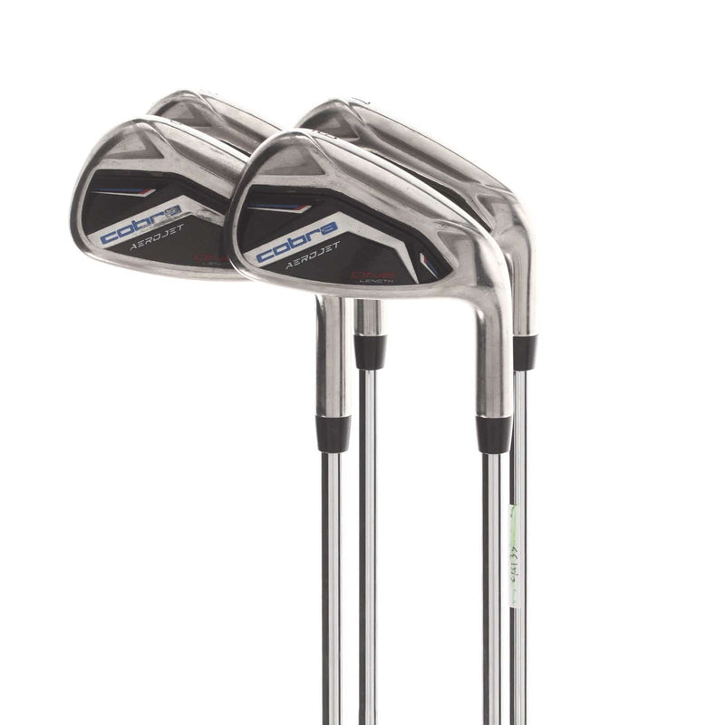 Cobra Aerojet One Length Steel Mens Right Hand Irons 7-PW Stiff - KBS Tour Lite