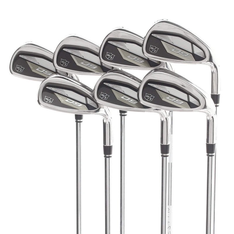 Wilson D9 Steel Mens Right Hand Irons 6-GW+SW Regular - KBS Max Ultralite
