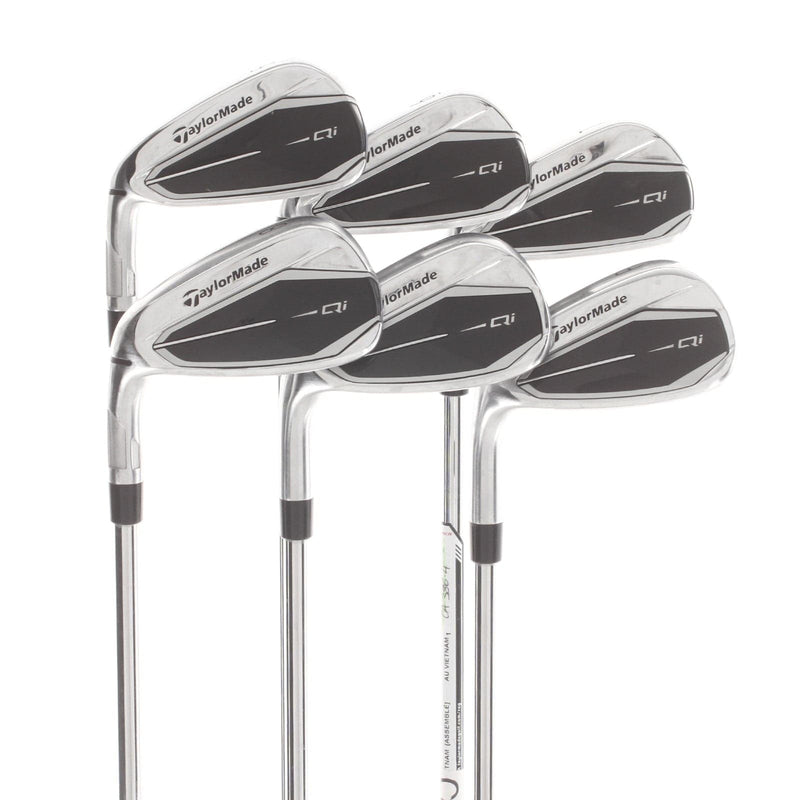 TaylorMade Qi Steel Mens Left Hand Irons 5-PW Regular - KBS Max MT 85