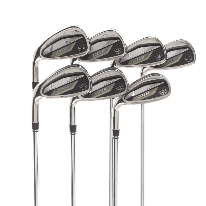 Wilson D9 Steel Mens Left Hand Irons 5-SW Regular - KBS Max Ultralite