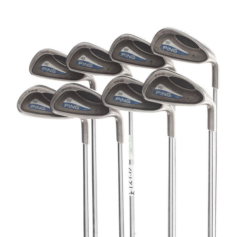 Ping G2 Steel Mens Right Hand Irons 3-PW Green Dot 2* Upright Regular - Ping AWT
