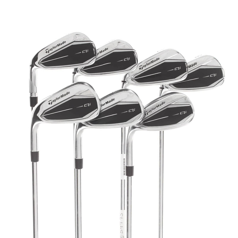 TaylorMade Qi Steel Mens Left Hand Irons 5-SW Regular - KBS Max MT 85
