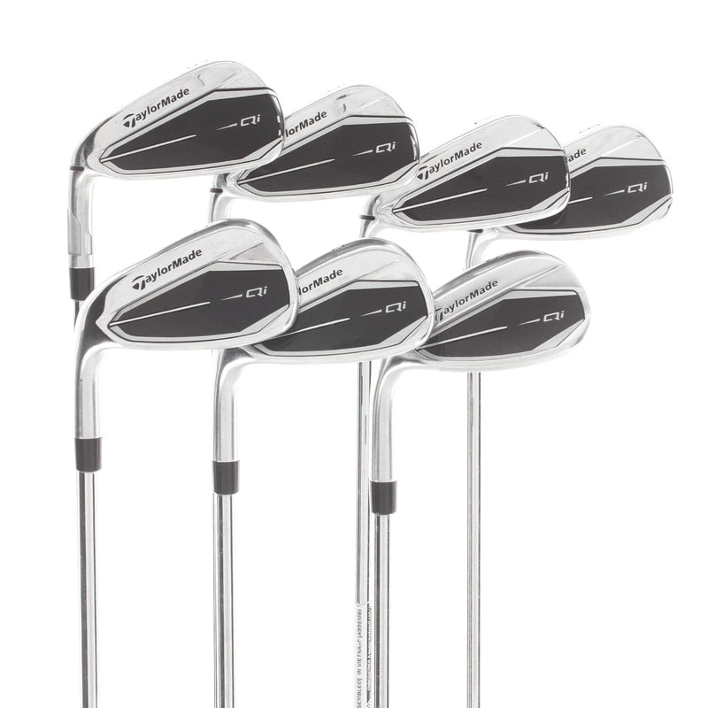 TaylorMade Qi Steel Mens Left Hand Irons 5-SW Regular - KBS Max MT 85