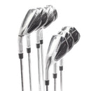 TaylorMade Qi Steel Mens Left Hand Irons 5-SW Regular - KBS Max MT 85
