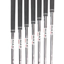 TaylorMade Qi Steel Mens Left Hand Irons 5-SW Regular - KBS Max MT 85
