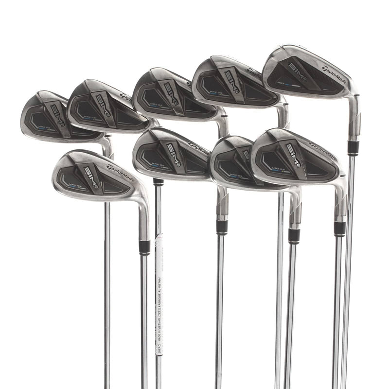 TaylorMade Sim2 Max OS Steel Mens Right Hand Irons 4-SW+GW Regular - KBS Max MT 85