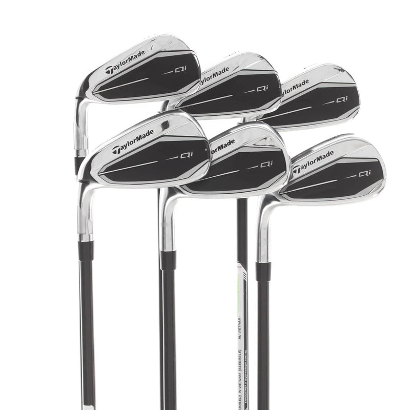 TaylorMade Qi Graphite Mens Left Hand Irons 5-PW Regular - Fujikura Ventus TR 6-R