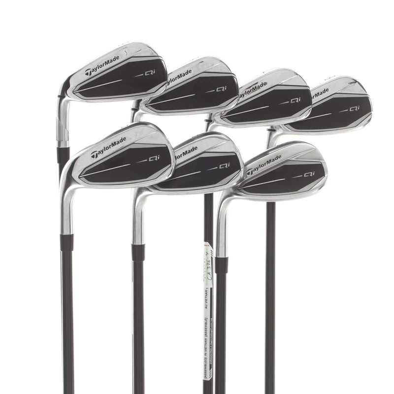 TaylorMade Qi Graphite Mens Left Hand Irons 5-SW Regular - Fujikura Ventus TR 6-R