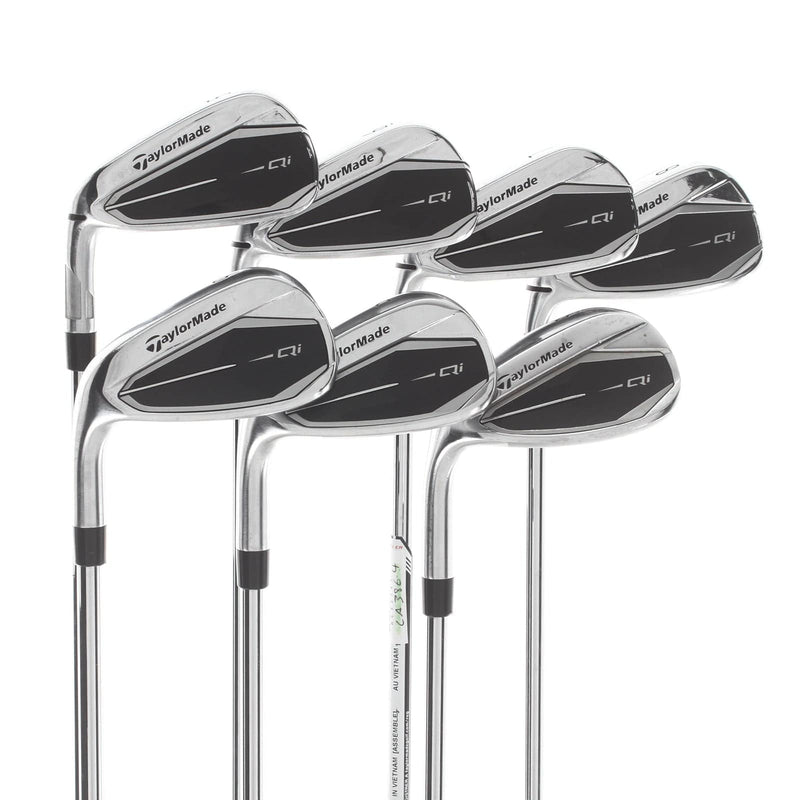 TaylorMade Qi Steel Mens Left Hand Irons 5-SW Regular - Fujikura Ventus TR 6-R