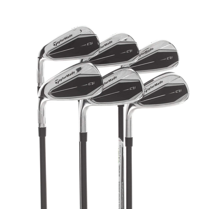 TaylorMade Qi Graphite Mens Left Hand Irons 5-SW Regular - Fujikura Ventus TR 6-R