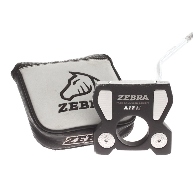 Zebra AIT 3 Mens Right Hand Putter 32.5" Mallet Zebra - Winn AVS Pistol