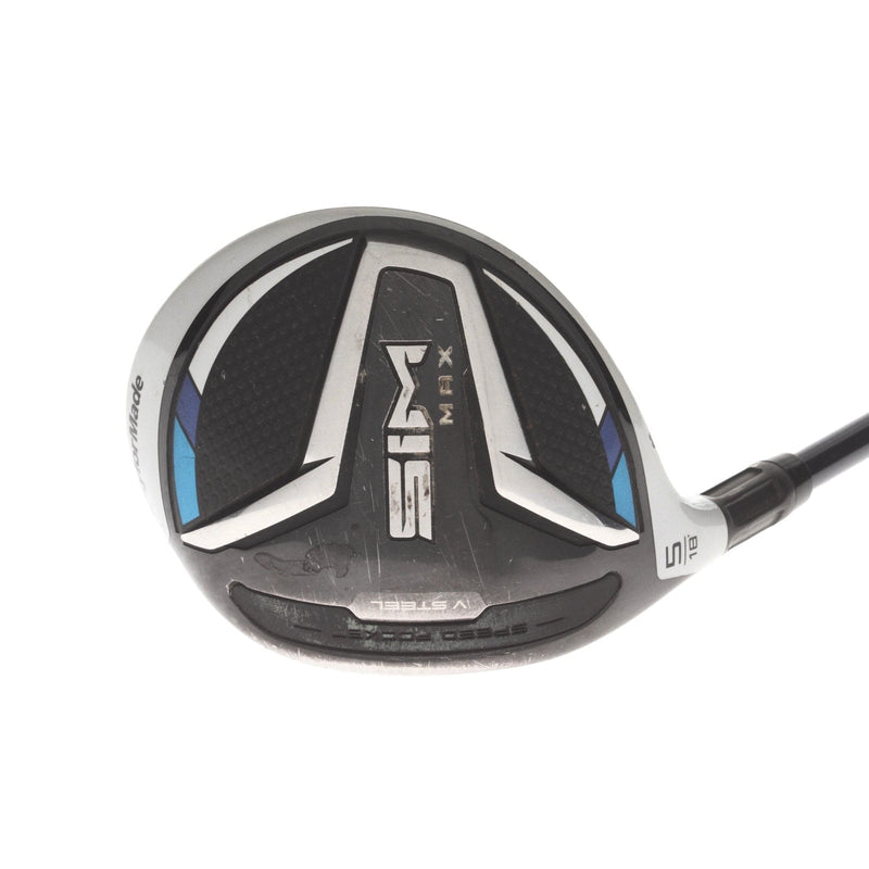 TaylorMade Sim Max Graphite Mens Left Hand Fairway 5 Wood 18* Stiff - Fujikura Ventus Blue 6-S