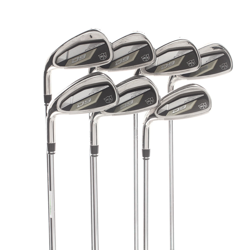 Wilson D9 Steel Mens Left Hand Irons 5-SW Regular - KBS Ultralite