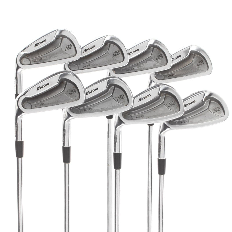 Mizuno MX-23 Steel Mens Left Hand Irons 3-PW Stiff - Dynamic Gold Lite S300