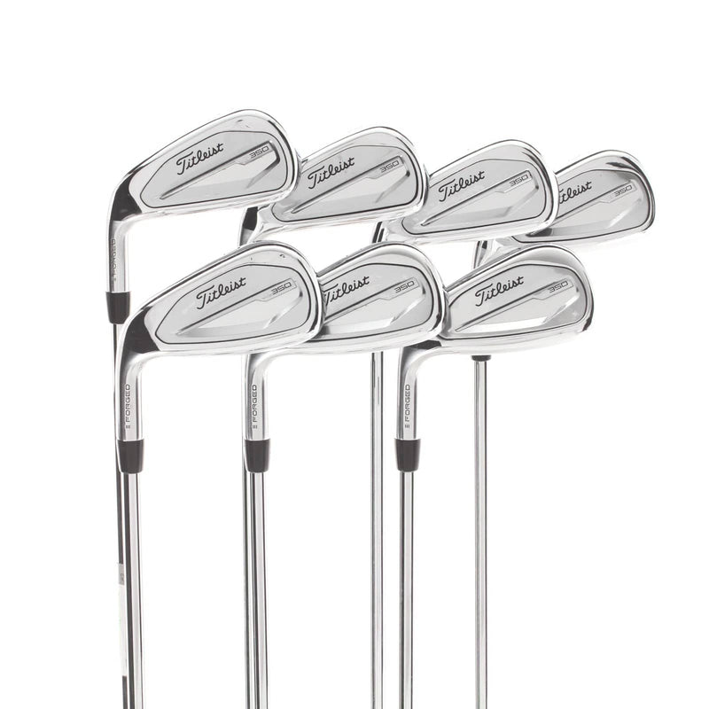 Titleist T350 Steel Mens Left Hand Irons 5-GW Regular - AMT Red R300