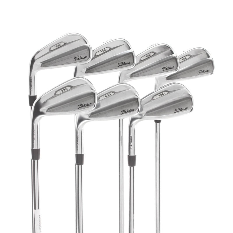 Titleist T100 2021 Steel Mens Left Hand Irons 4-PW Stiff - AMT Tour White S300