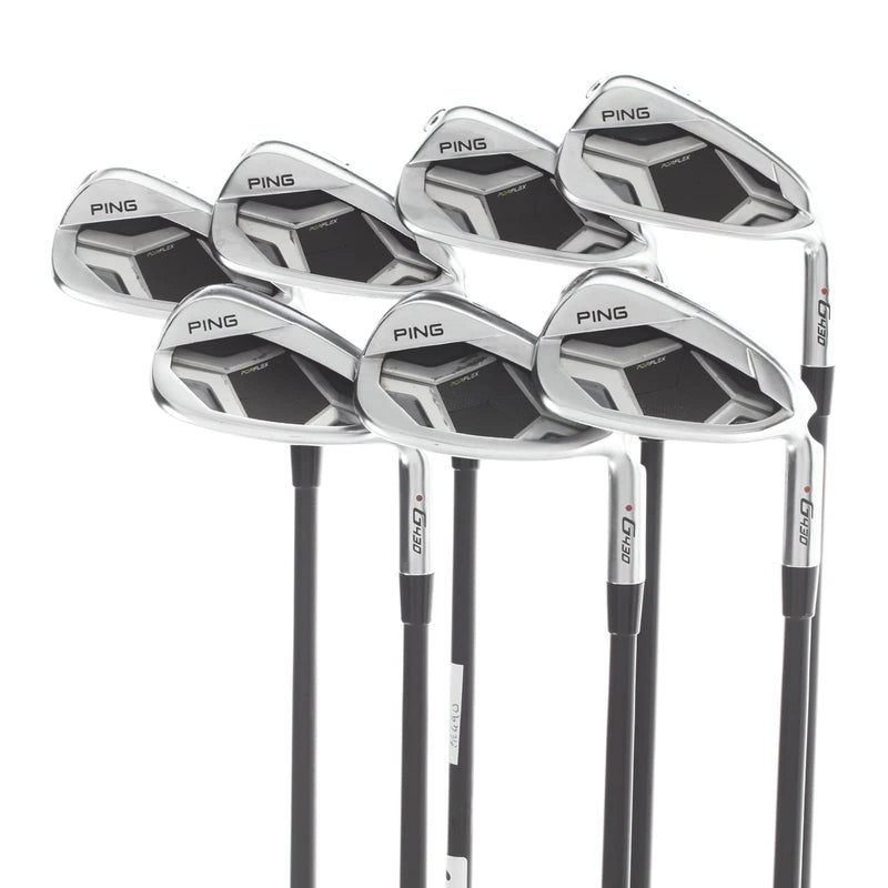 Ping G430 Graphite Mens Right Hand Irons 5-SW Red Dot 1* Flat Senior - Alta CB AWT