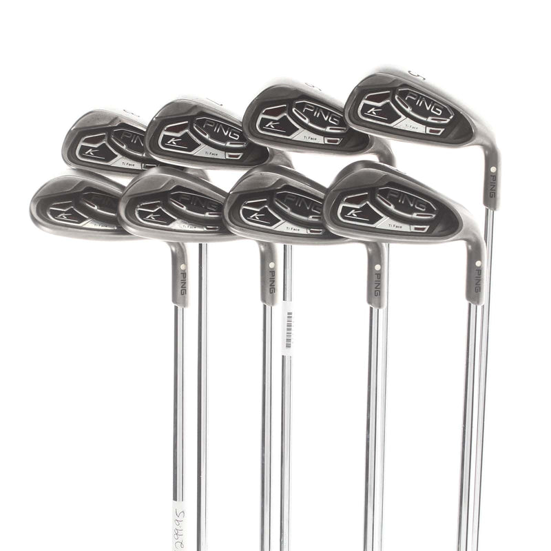 Ping K15 Graphite Mens Right Hand Irons 5-LW White Dot 3* Upright Regular - Ping AWT