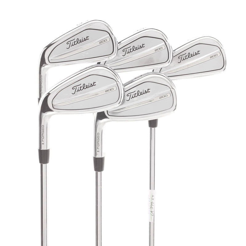 Titleist T200 Steel Mens Left Hand Irons 5-9 Stiff - True Temper AMT Black