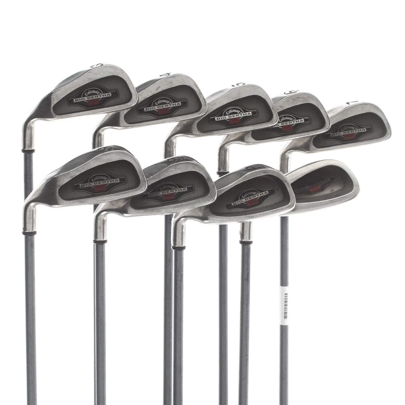 Callaway Big Bertha 1996 Graphite Mens Left Hand Irons 3-PW+LW Firm - RCH 90