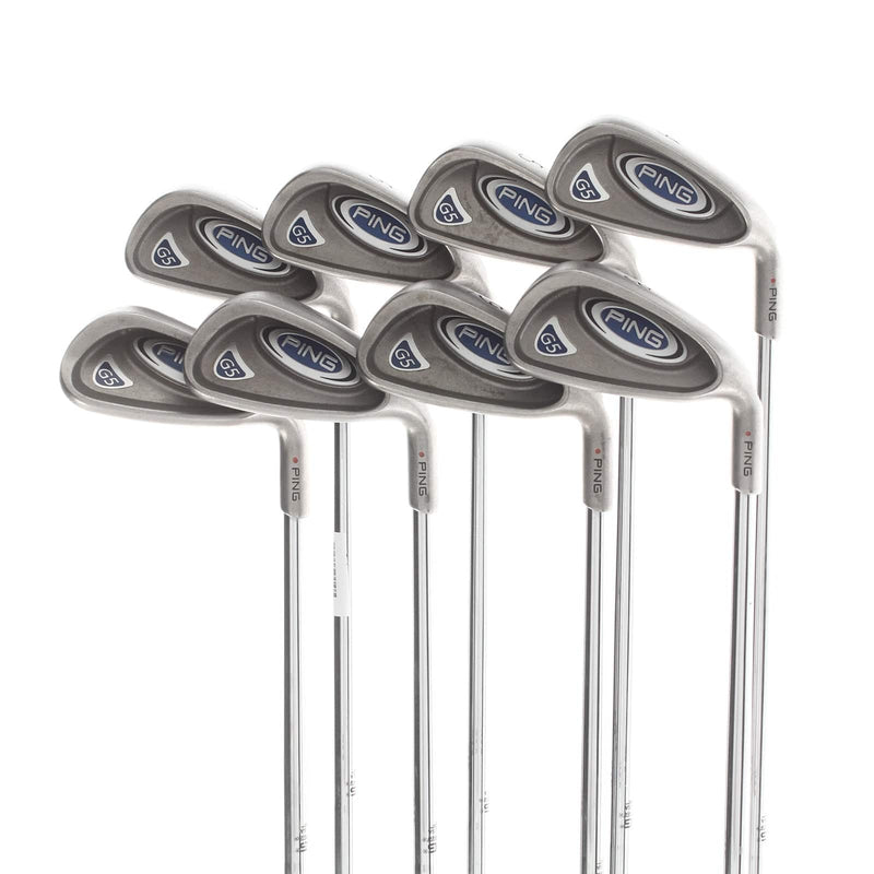 Ping G5 Steel Mens Right Hand Irons 4-SW Red Dot 0.75* Flat Regular - Ping