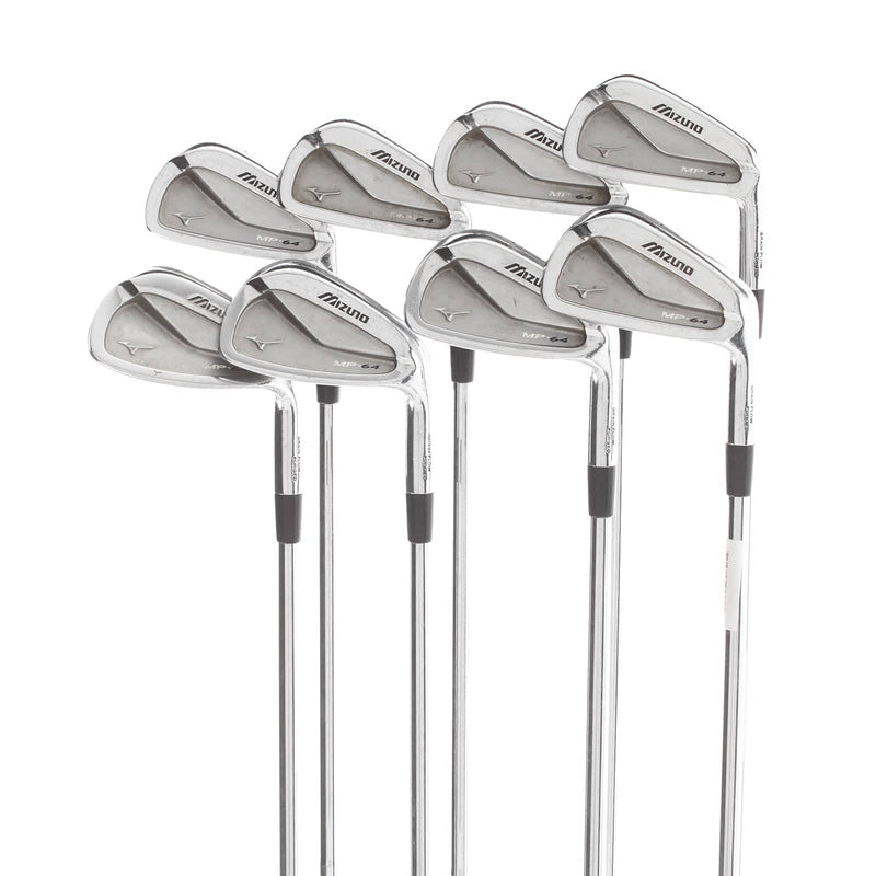 Mizuno MP-64 Steel Mens Right Hand Irons 3-PW Stiff - N.S.Pro Modus3