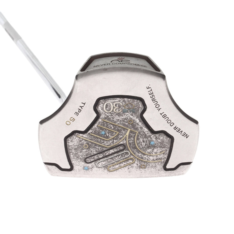 Never Compromise Sub 30 Type 50 Mens Right Hand Putter 35" Mallet - Super Stroke Flatso 2.0