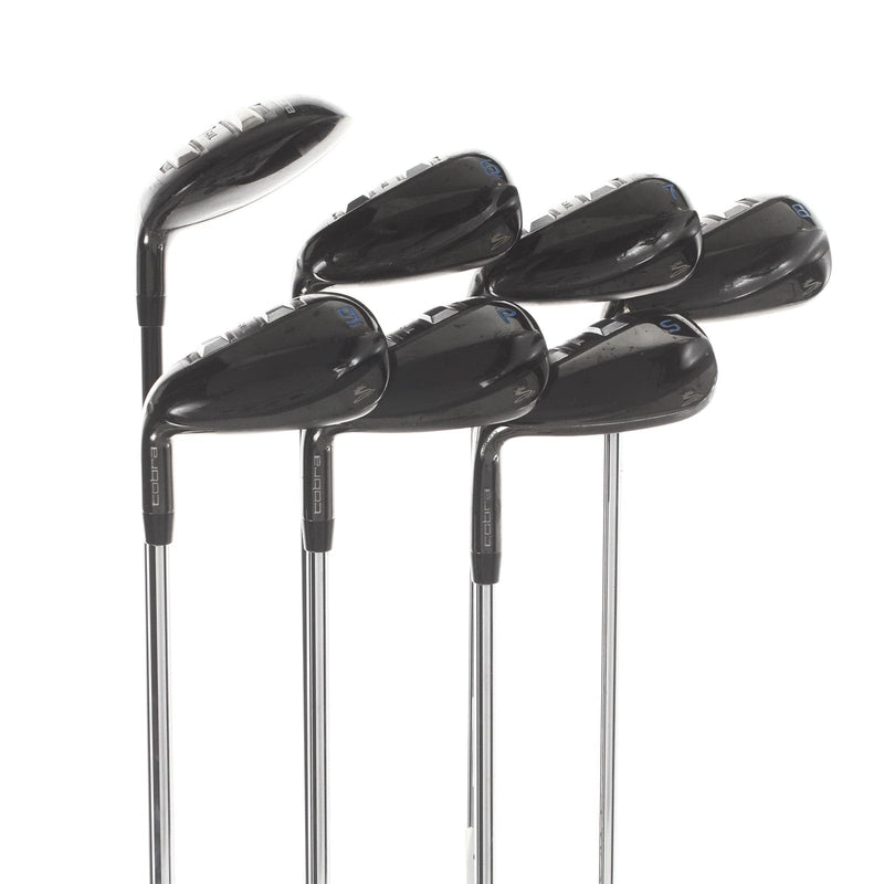 Cobra King T-Rail Steel/Graphite Mens Left Hand Irons 5-SW Regular - Cobra Ultra Lite