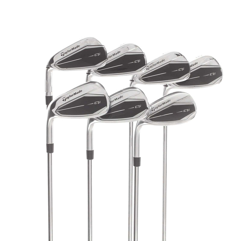 TaylorMade Qi Steel Mens Left Hand Irons 5-SW Regular - KBS Max 85