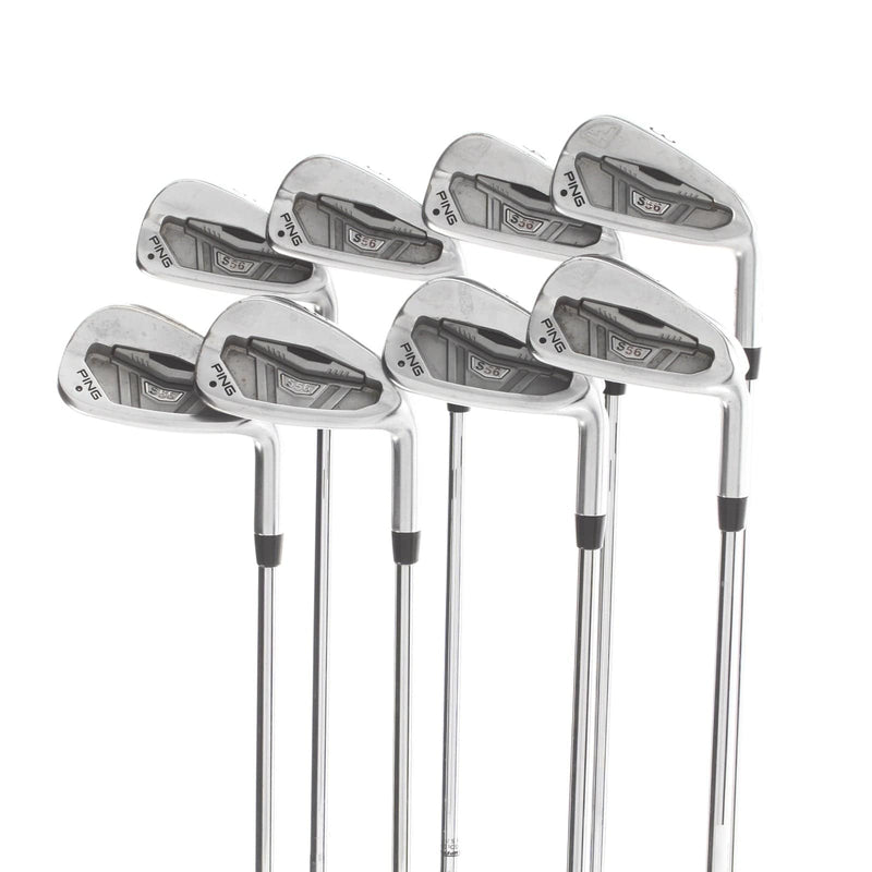 Ping S56 Steel Mens Right Hand Irons 3-PW Black Dot Stiff - Dynamic Gold S300