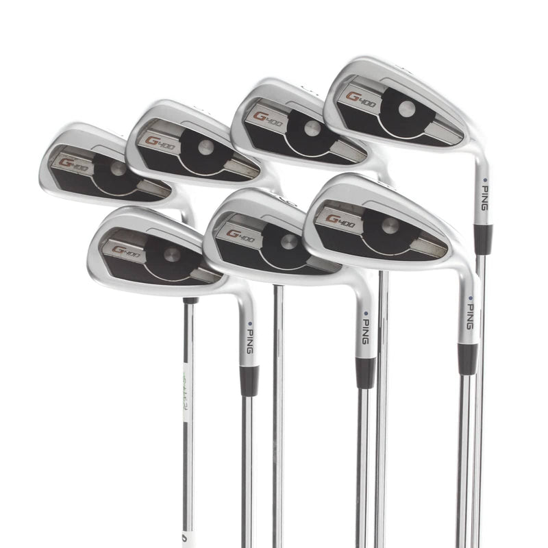 Ping G400 Steel Mens Right Hand Irons 4-PW Blue Dot 1* Upright Regular - Ping AWT 2.0
