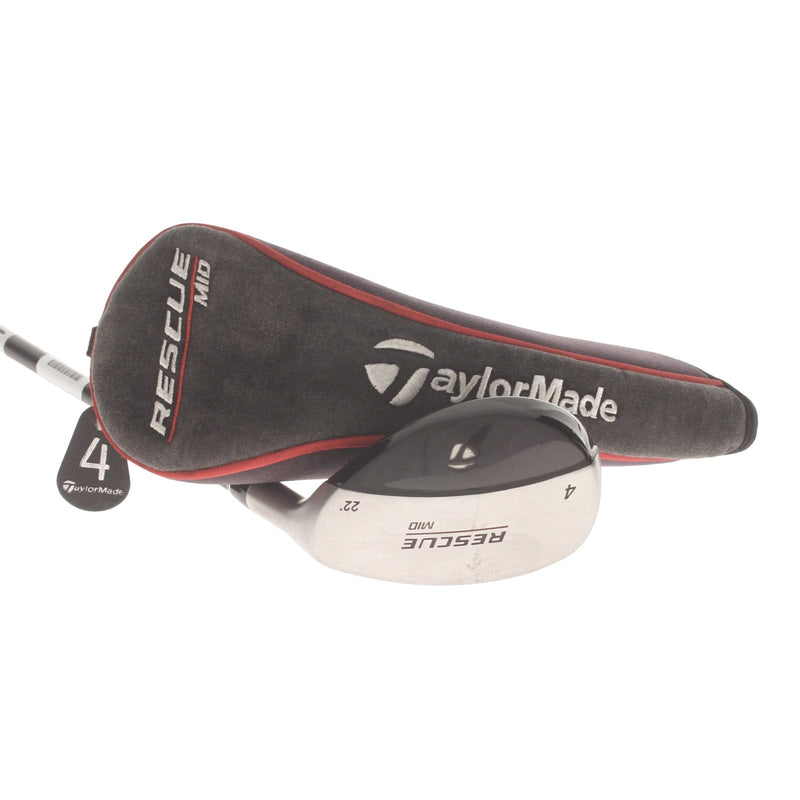 TaylorMade Rescue Mid Graphite Mens Right Hand 4 Hybrid 22* Stiff - TaylorMade Ultralite