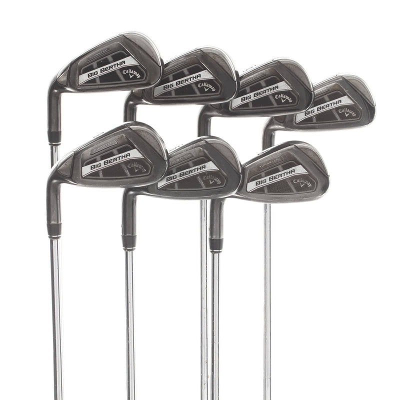 Callaway Big Bertha OS 2017 Steel Mens Left Hand Irons 4-PW Stiff - True Temper Speedstep 80