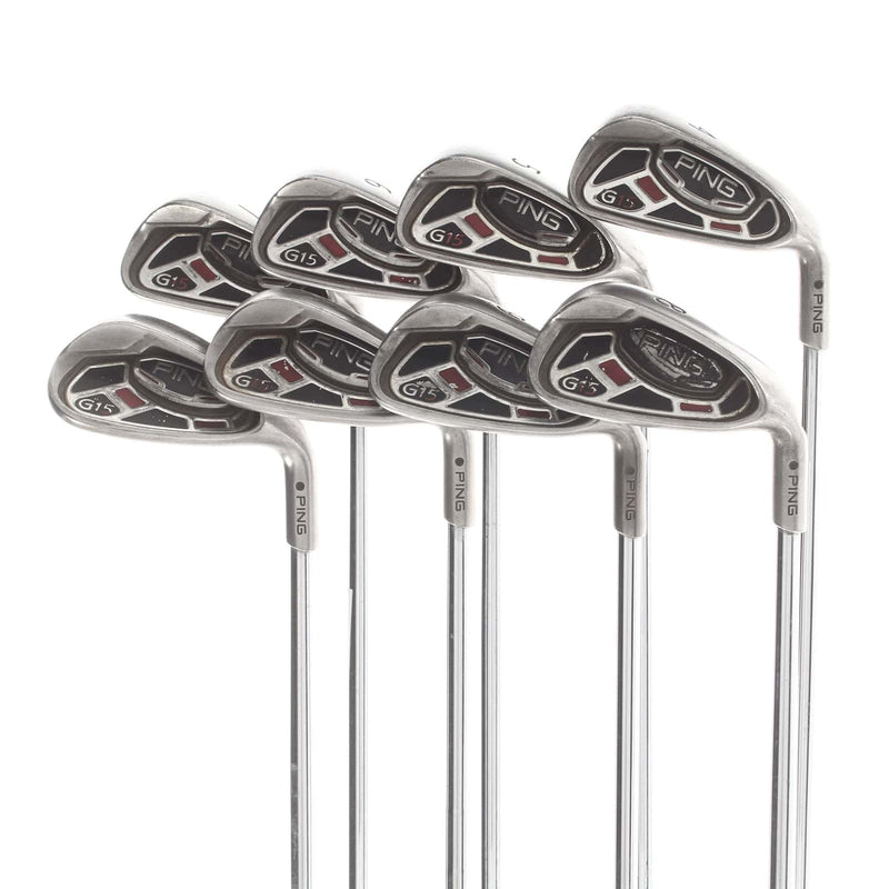 Ping G15 Steel Mens Right Hand Irons 4-SW Black Dot Regular - Ping AWT