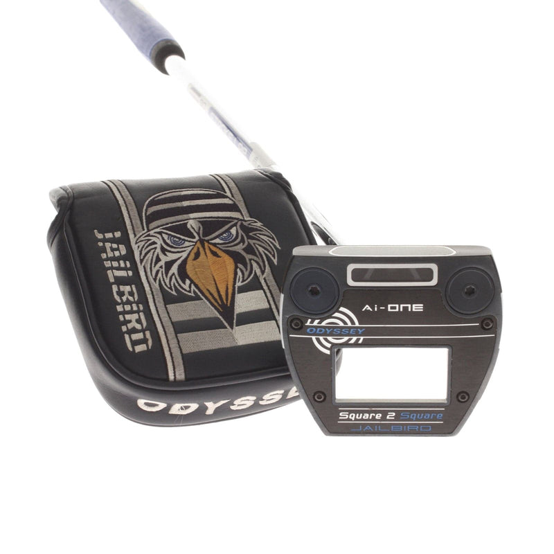 Odyssey Ai-ONE Sqaure 2 Sqaure Jailbird Mens Left Hand Putter 33" Mallet - Odyssey Sqaure 2 Sqaure
