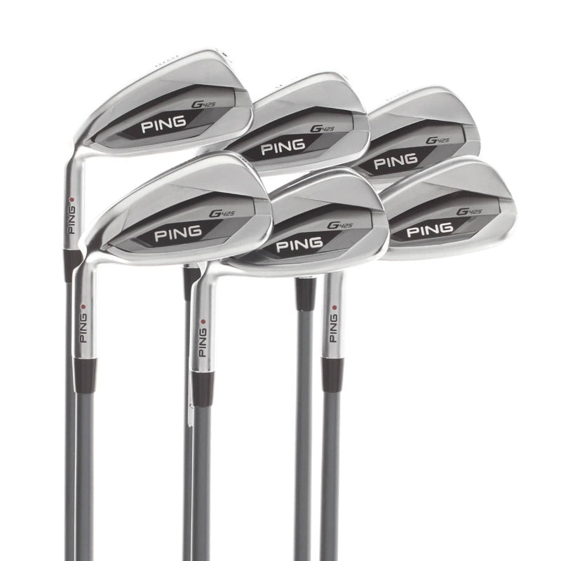 Ping G425 Graphite Mens Left Hand Irons 6-UW Orange Dot 2* Flat Senior - Ping AWT