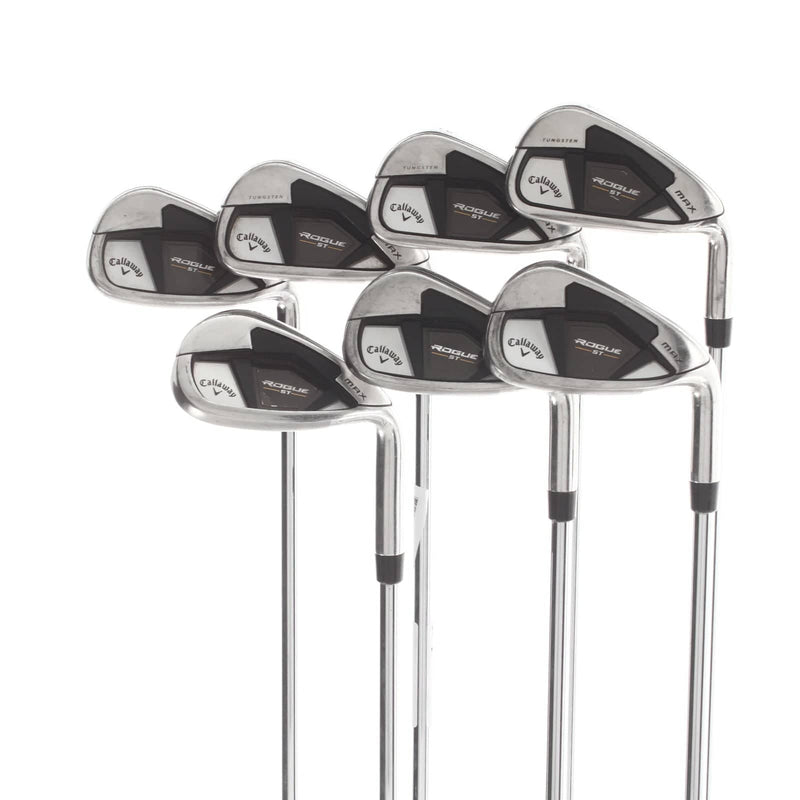 Callaway Rogue ST Max Steel Mens Right Hand Irons 5-SW Regular - Elevate MPH 95