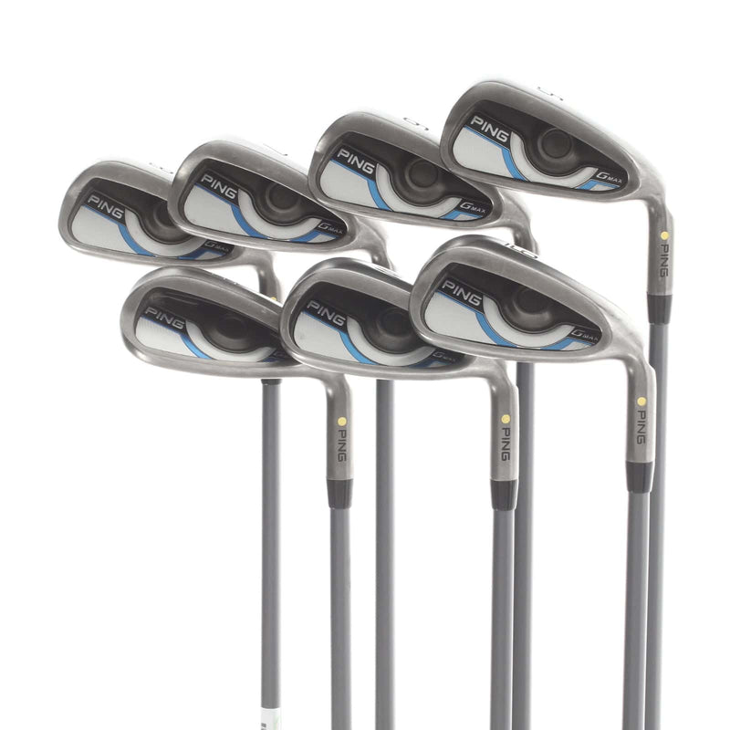 Ping GMax Graphite Mens Right Hand Irons 5-SW Yellow Dot 1.5* Upright Senior - Ping CFS 65