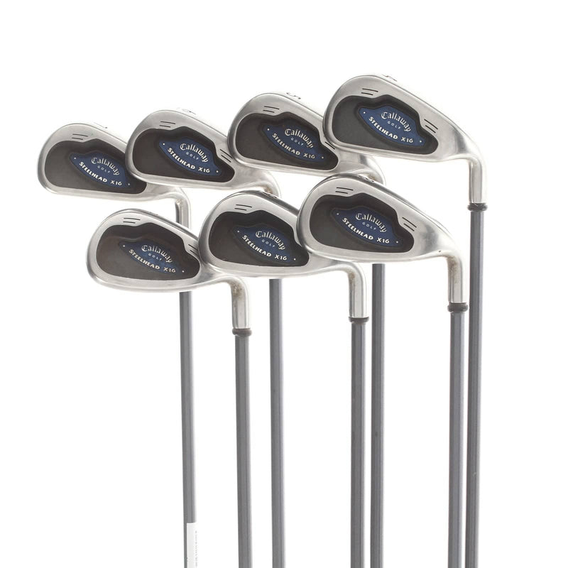 Callaway Steelhead X-16 Graphite Mens Right Hand Irons 4-PW Regular - Callaway System CW 75