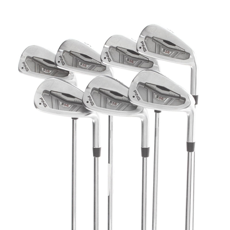 Ping S56 Steel Mens Right Hand Irons 4-PW Black Dot Stiff - Dynamic Gold