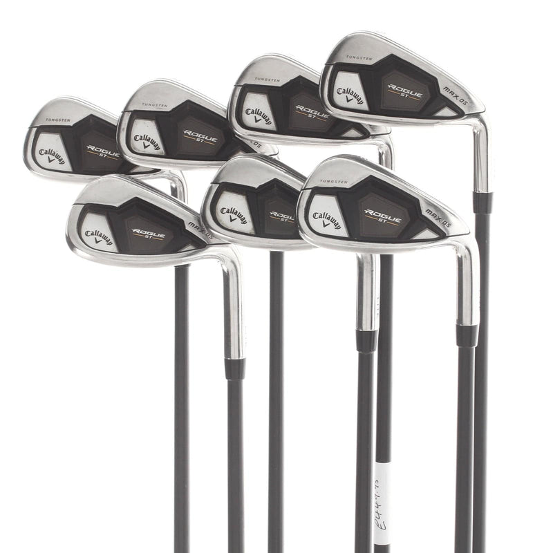 Callaway Rogue ST Max OS Graphite Mens Right Hand Irons 5-GW Regular - Cypher Sixty 5.5