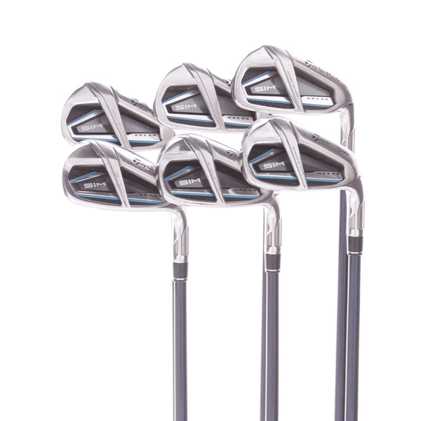 TaylorMade Sim Max OS Graphite Men's Right Hand Irons 6-PW+AW Senior - Fujikura Ventus 5